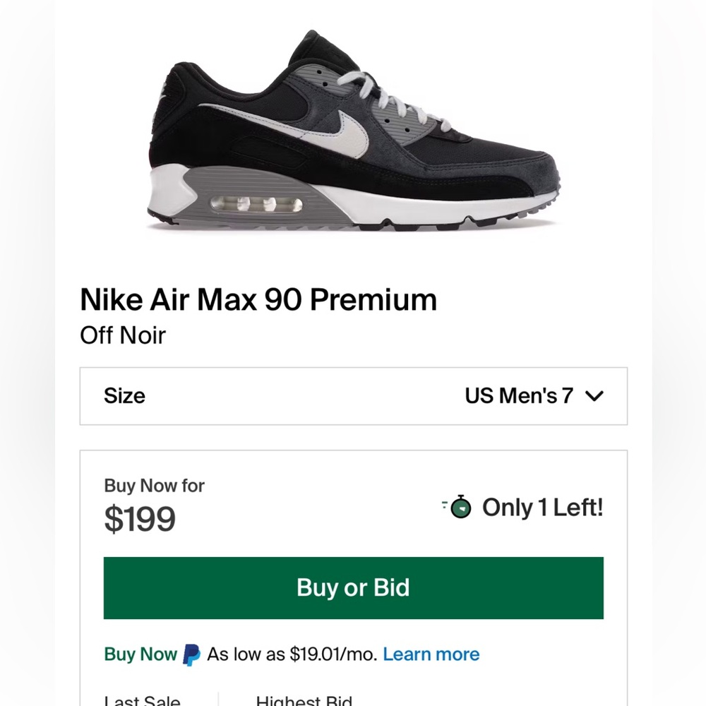 Nike Air Max 90 Premium ‘Off Noir Particle Grey’ - Picture 7 of 7